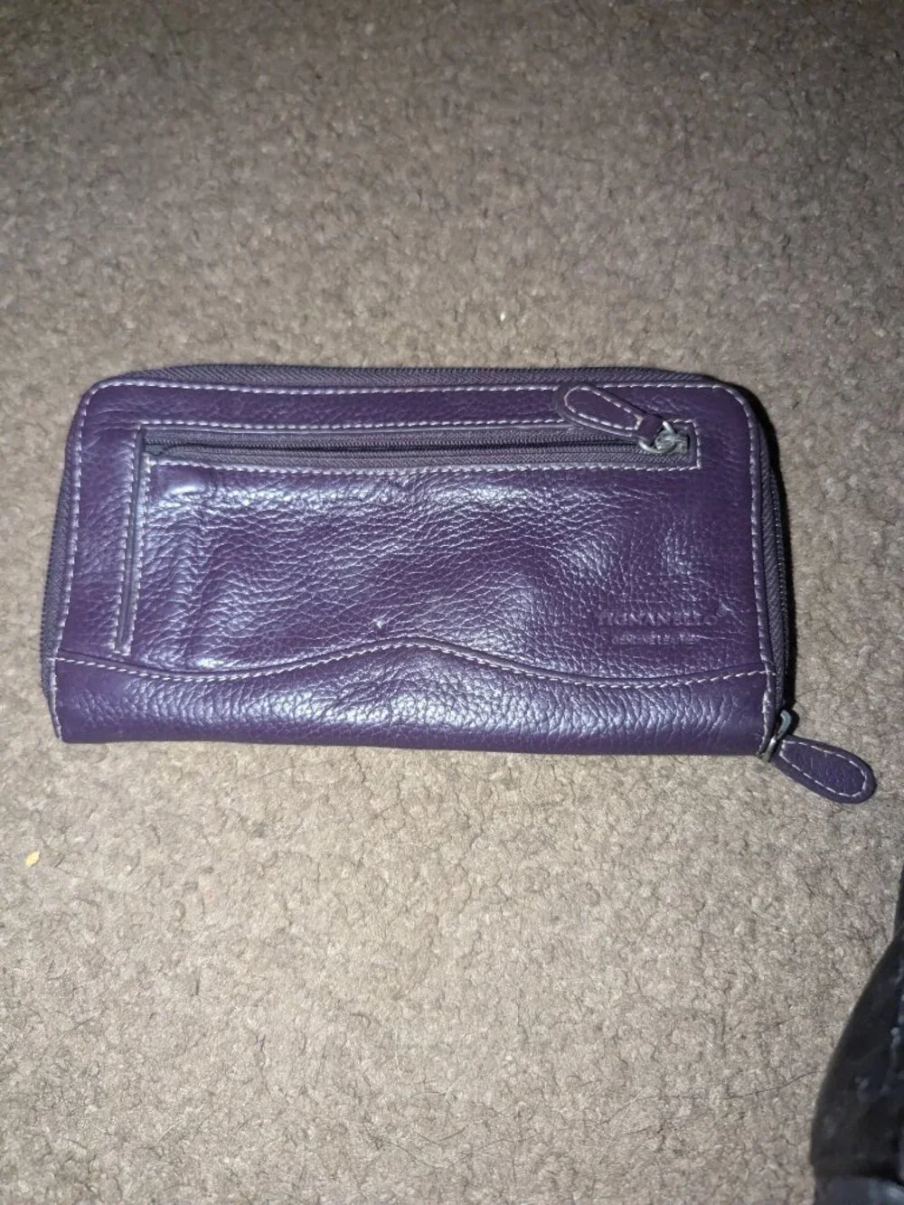 Purple leather wallet